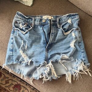 Abercrombie & Fitch Distressed Denim Shorts